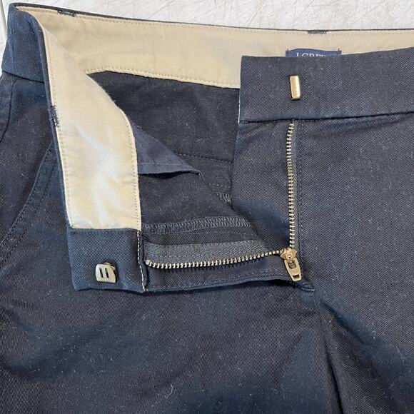 J Crew Womens Classic Chino Shorts 4 Black Cotton Slant Pockets‎ Zip Close - Picture 3 of 11